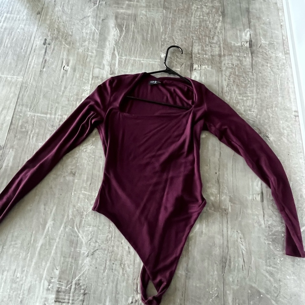 Burgundy Long Sleeve Bodysuit